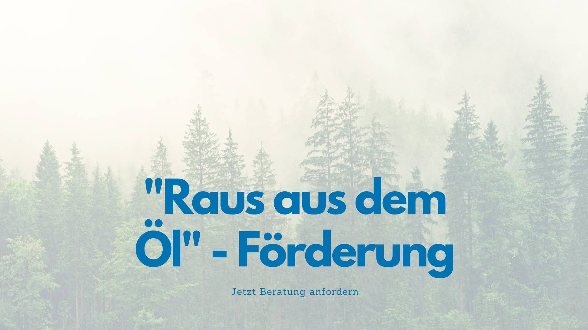 raus aus dem Öl - Förderung